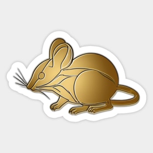 Mouse Gold Shadow Silhouette Anime Style Collection No. 394 Sticker